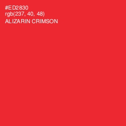 #ED2830 - Alizarin Crimson Color Image